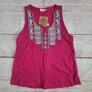 Girls Boutique Embroidered Tank Top XL 14-16